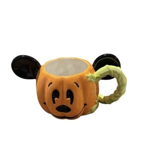 Disney Parks Mickey Mouse Halloween Pumpkin Jack O Lantern Mini Mug Cup